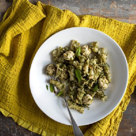 Pasta with Mint, Basil and Fresh Mozzarella